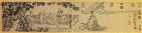 老子授经图卷(全景和局部).